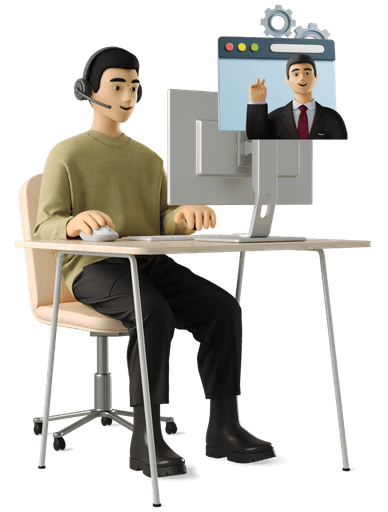 3D illustration of a diverse group of people